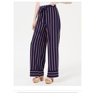 Ultra Flirt Striped Wide-Leg Pants